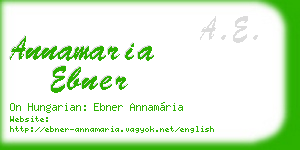 annamaria ebner business card